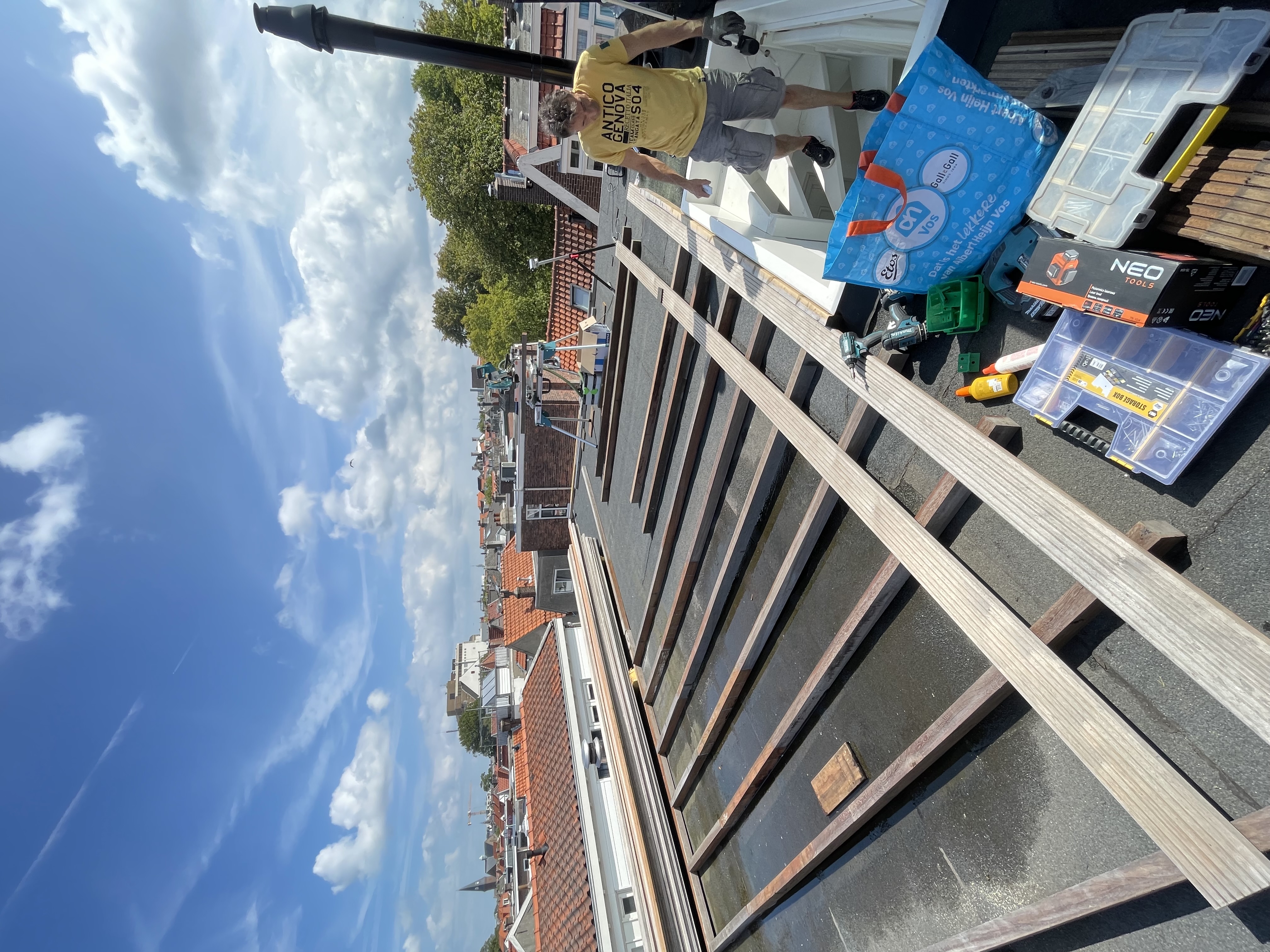 Dakterras vervangen Haarlem in uitvoering